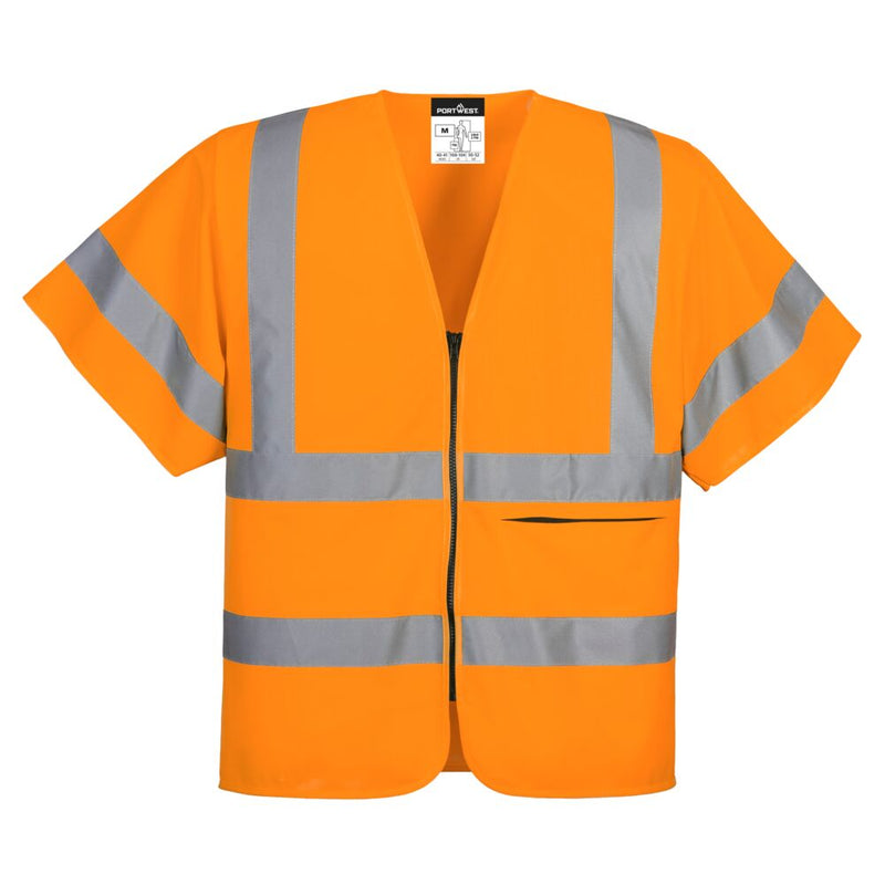 Portwest Hi-Vis Band and Brace Zip Vest Short Sleeved