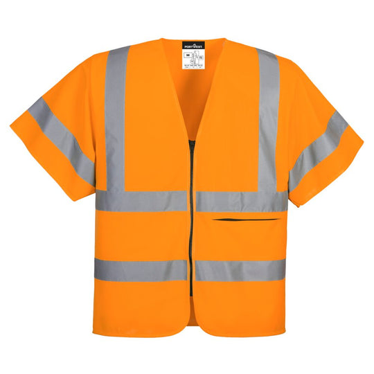 Portwest Hi-Vis Band and Brace Zip Vest Short Sleeved