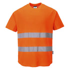 Portwest Hi-Vis Cotton Comfort Mesh Insert T-Shirt Short Sleeved