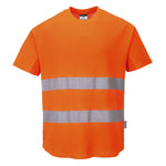 Portwest Hi-Vis Cotton Comfort Mesh Insert T-Shirt Short Sleeved - thumbnail 3