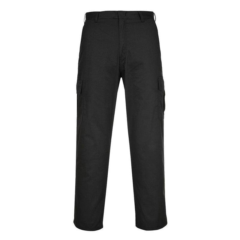 Portwest C701 Combat Trousers in black, back view