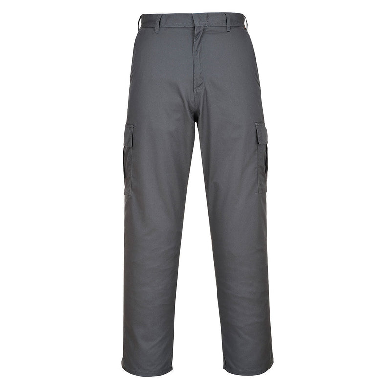Portwest C701 Combat Trousers in grey, front view