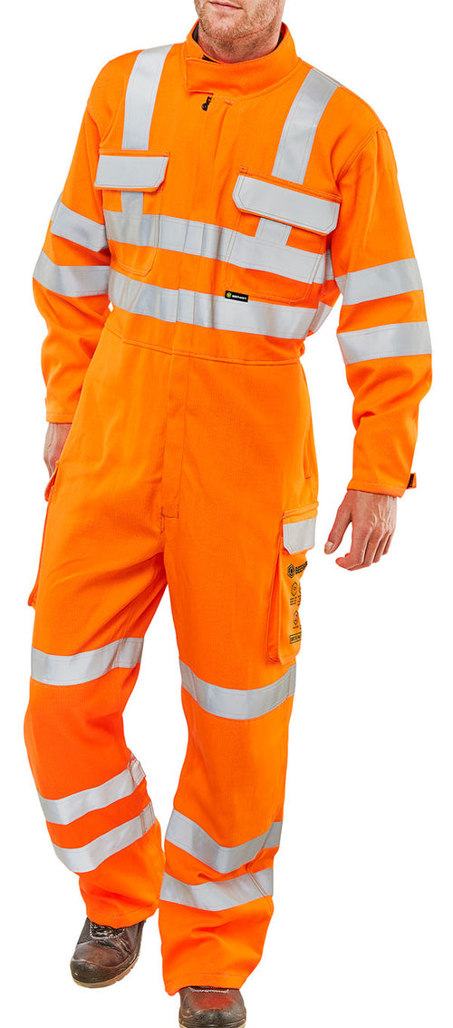 Click Arcflash ARC Compliant Hi-Vis Rail Spec Boilersuit
