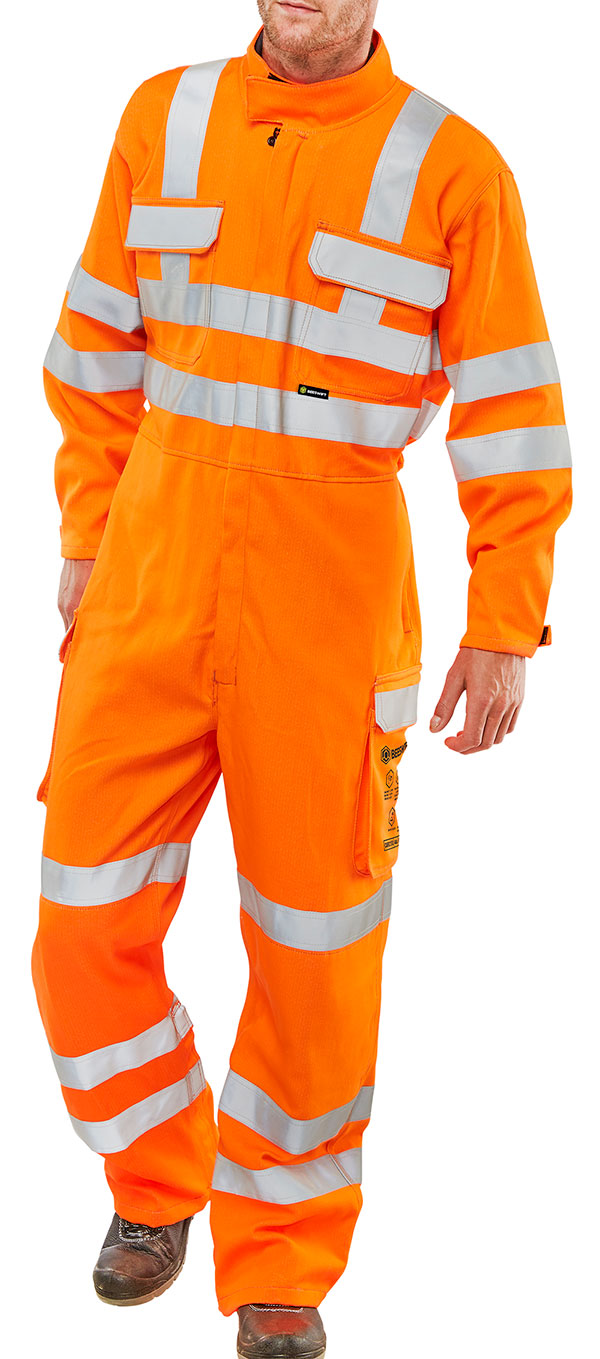 Click Arcflash ARC Compliant Hi-Vis Rail Spec Boilersuit