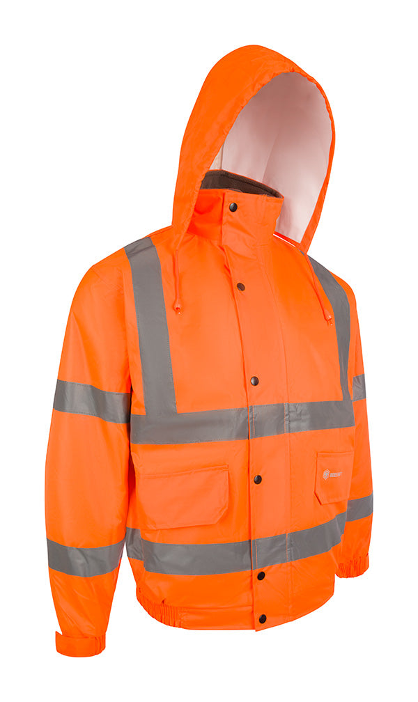 B-Seen Hi-Vis Fleece Lined Bomber Jacket
