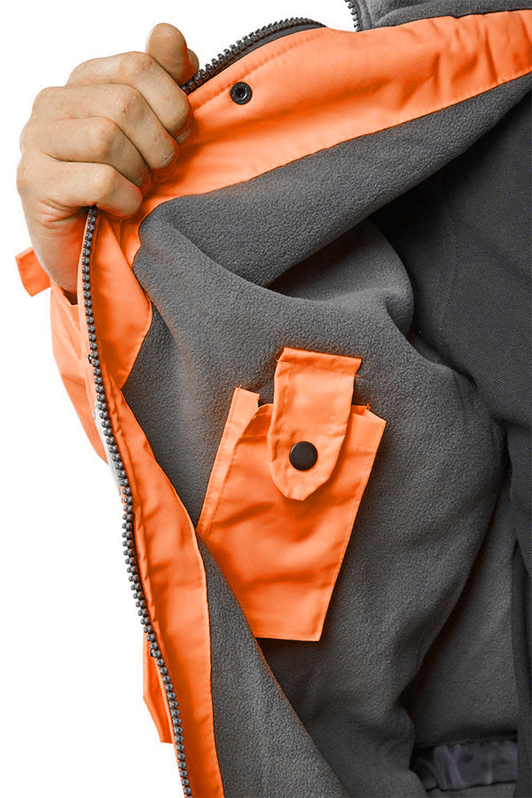 B-Seen Hi-Vis Fleece Lined Bomber Jacket