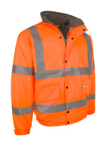 B-Seen Hi-Vis Fleece Lined Bomber Jacket