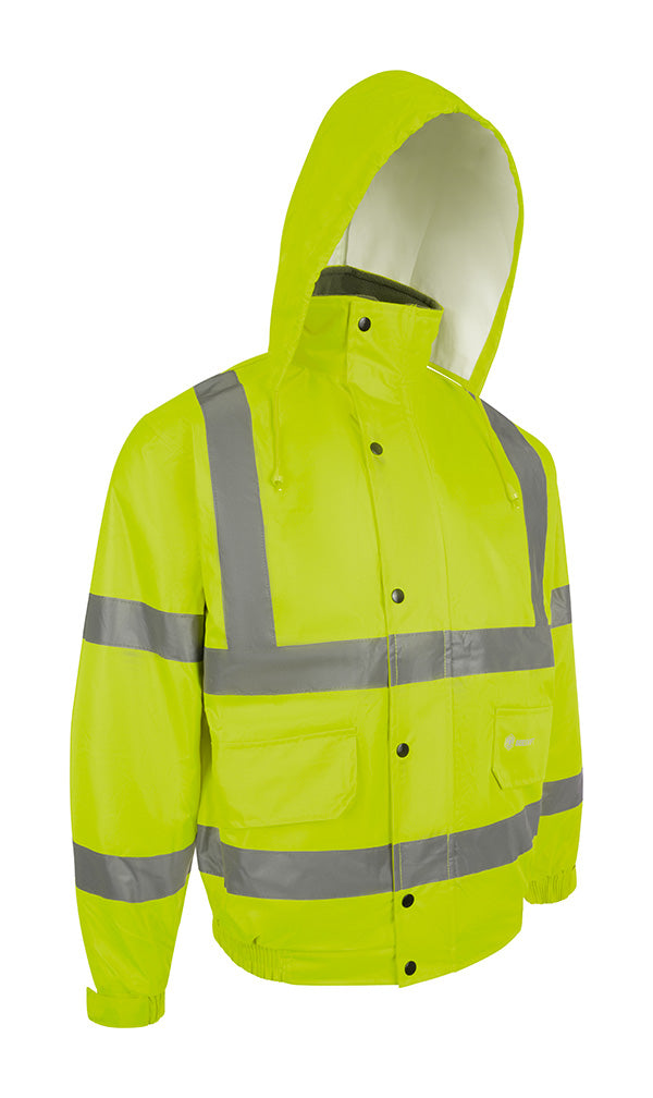 B-Seen Hi-Vis Fleece Lined Bomber Jacket