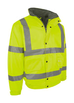 B-Seen Hi-Vis Fleece Lined Bomber Jacket - thumbnail 2