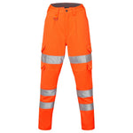Leo Workwear Beckamoor Iso 20471 Cl 2 Ecoviz Stretch Women'S Poly/Cotton Cargo Trouser - thumbnail 1
