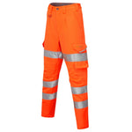 Leo Workwear Beckamoor Iso 20471 Cl 2 Ecoviz Stretch Women'S Poly/Cotton Cargo Trouser - thumbnail 2