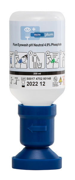 Plum Eyewash 200Ml Ph N 4.9 Percent Phosphate Eyecup