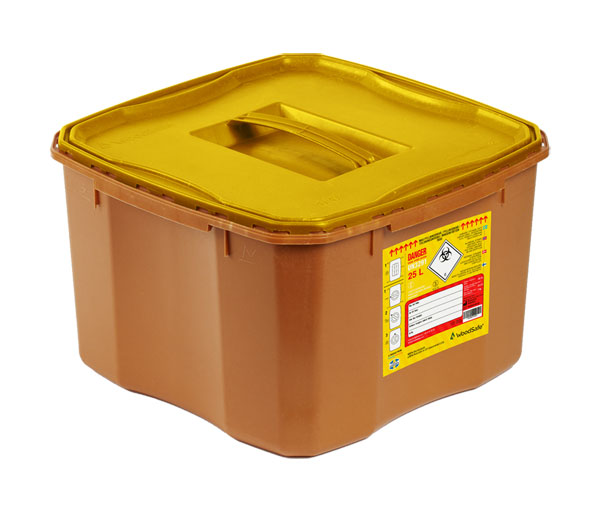 Click Medical Woodsafe Sharps Bin Full Lid