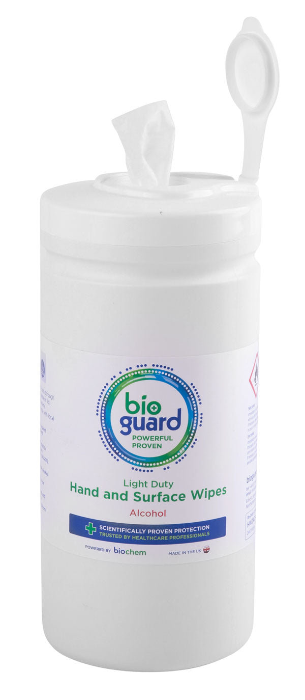 Click Medical Bioguard Alcohol Surface Wipes Tub Of 240