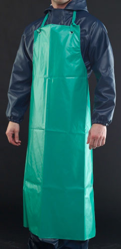 Click Aprons Chemmaster Pvc Apron Green 48"X36"