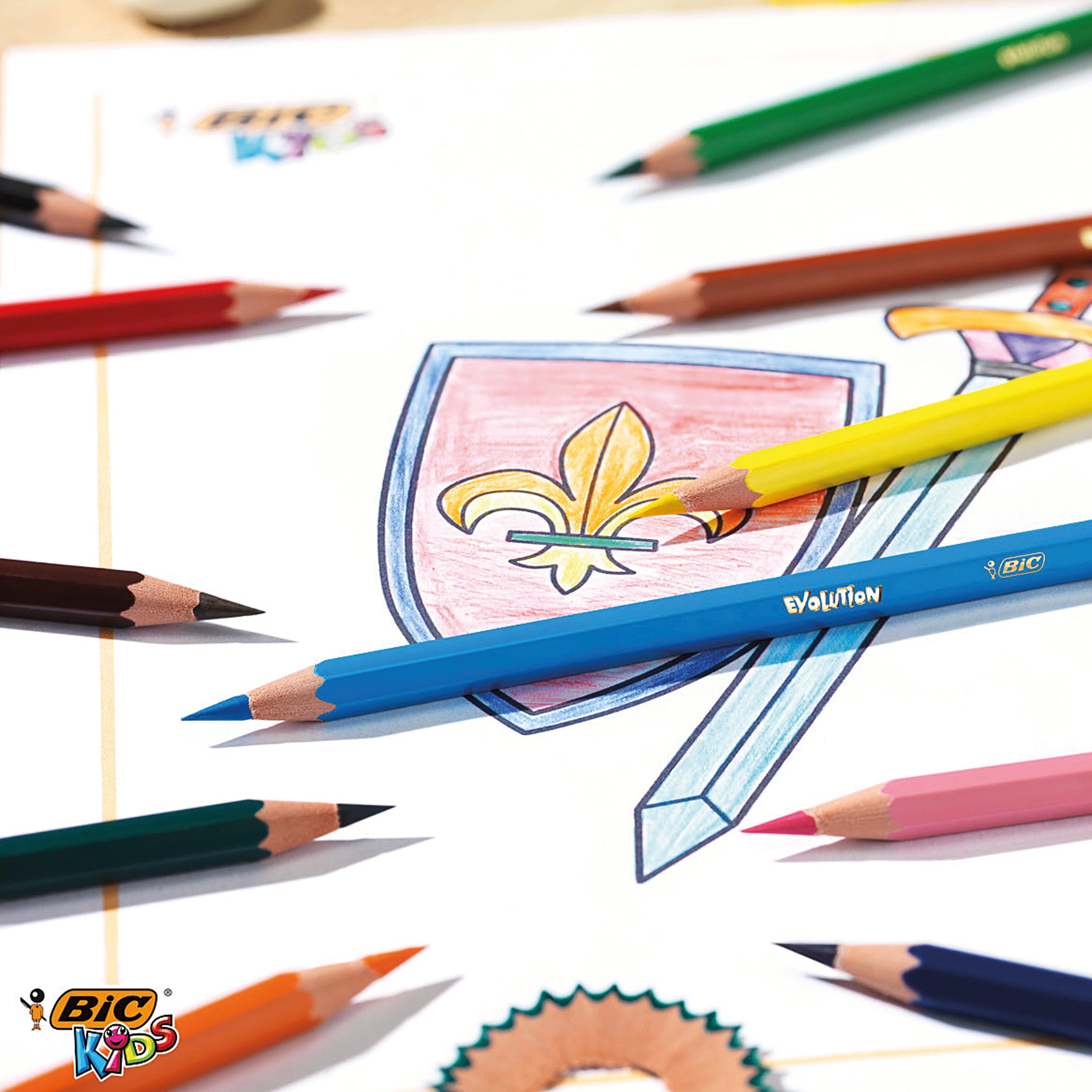 Bic Kids Evolution Ecolutions Colouring Pencils Assorted - (Pack of 12)