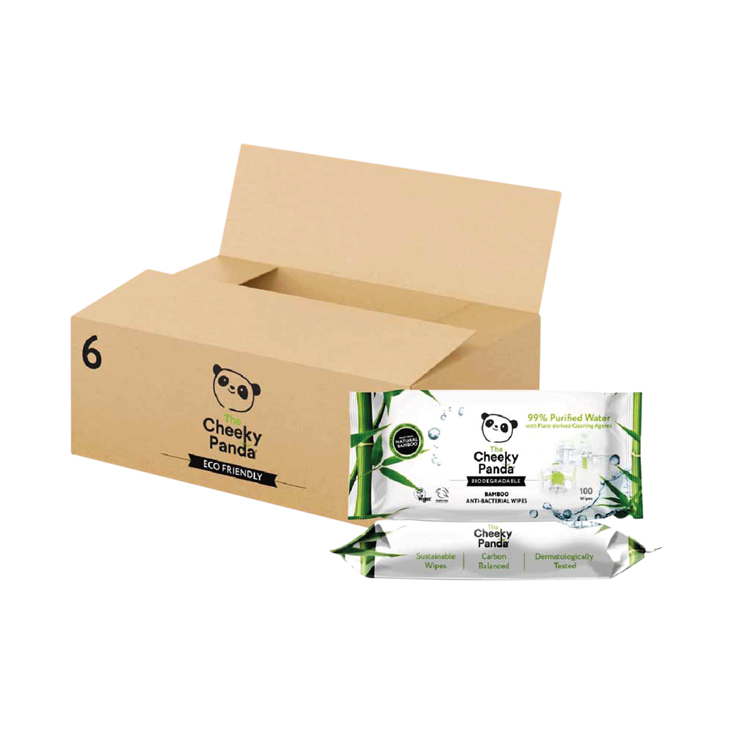 Cheeky Panda Biodegradable Multipurpose Wipes 100 (Pack of 6) 706117