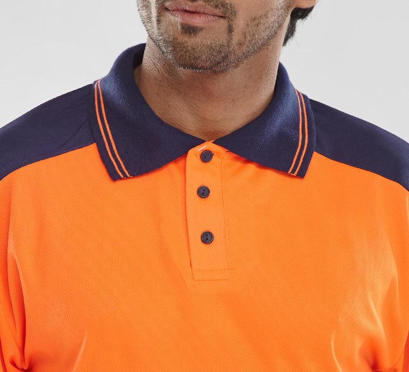 B-Seen Hi-Vis Two-Tone Polo Shirt