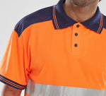 B-Seen Hi-Vis Two-Tone Polo Shirt - thumbnail 7