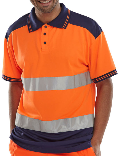 B-Seen Hi-Vis Two-Tone Polo Shirt