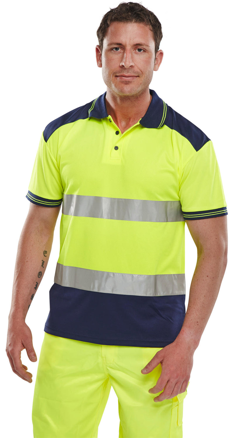 B-Seen Hi-Vis Two-Tone Polo Shirt