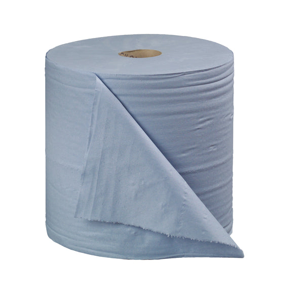 A pack of 2 blue 2-ply 2Work forecourt rolls.