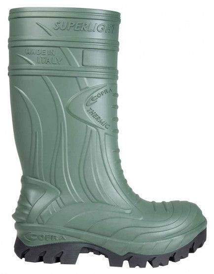 Cofra Thermic Composite Safety Wellington Boots S5 - Green/Orange/Black/White