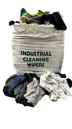 Coloured T-Shirt Cloth Rags - 10Kg Pack - Mixed Clothing and Material