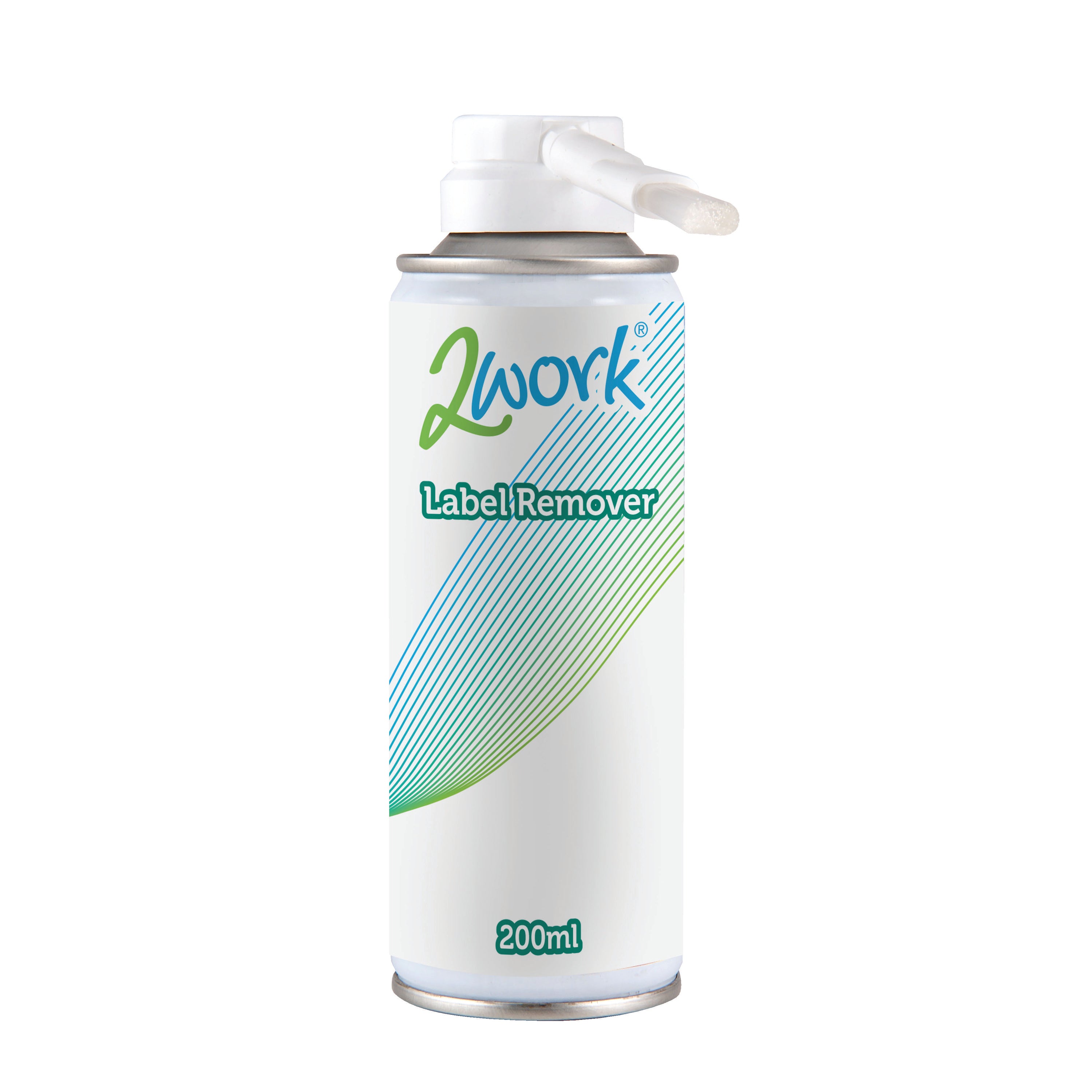 A bottle of 2Work label removing fluid with a brush.