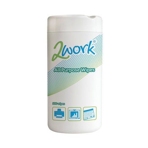 2Work All Purpose Wipes (Tub of 100) DB57002