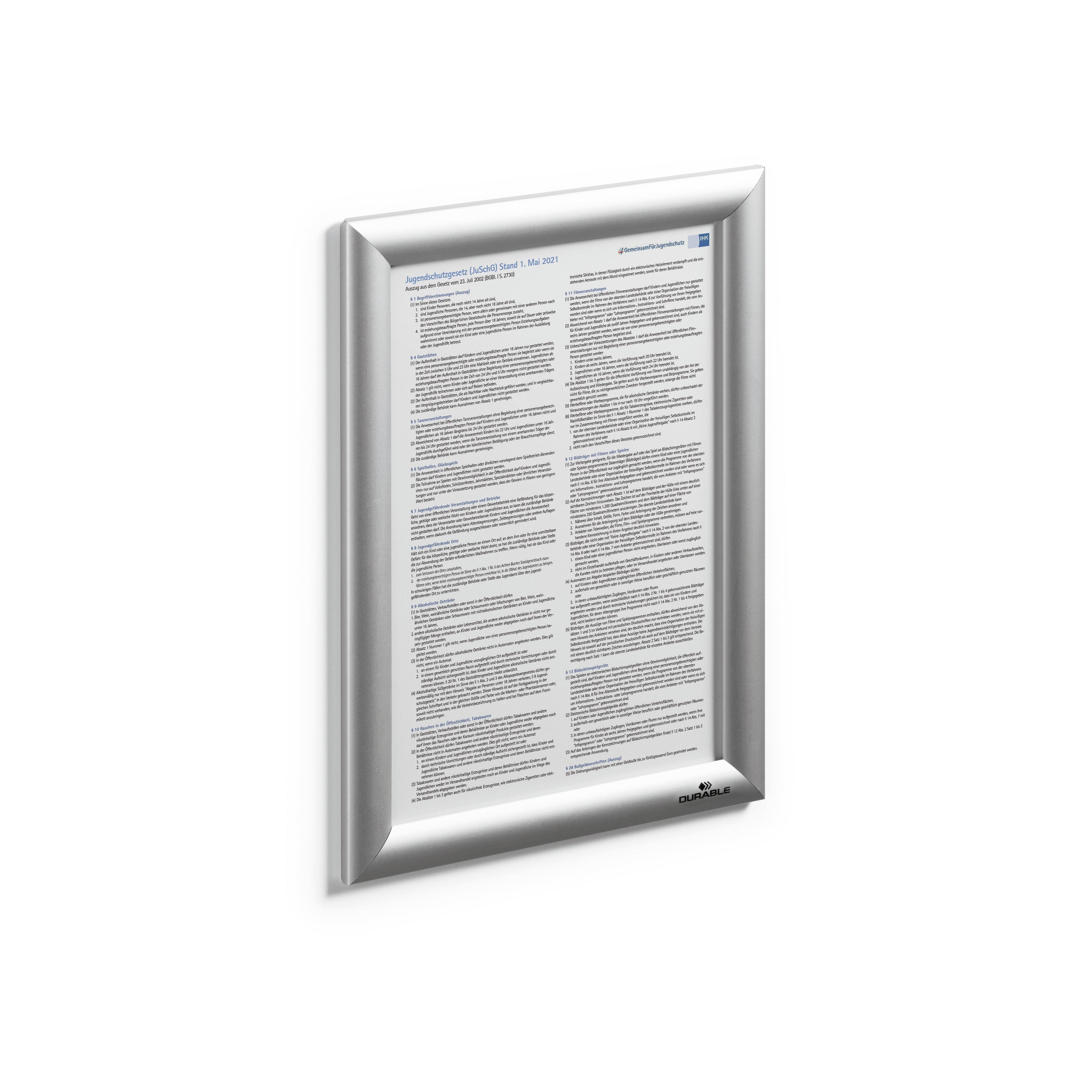 Durable Snap Frame Aluminium A4 479623