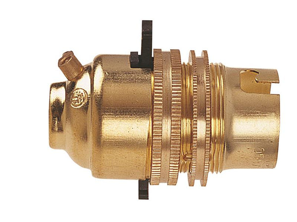 BC Brass 1/2in Switched Lamp Holder