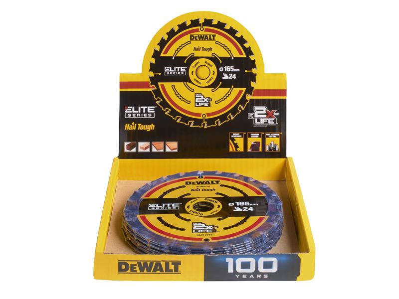 24T ELITE Series 165mm Circular Saw Blade CDU (10 Blades)