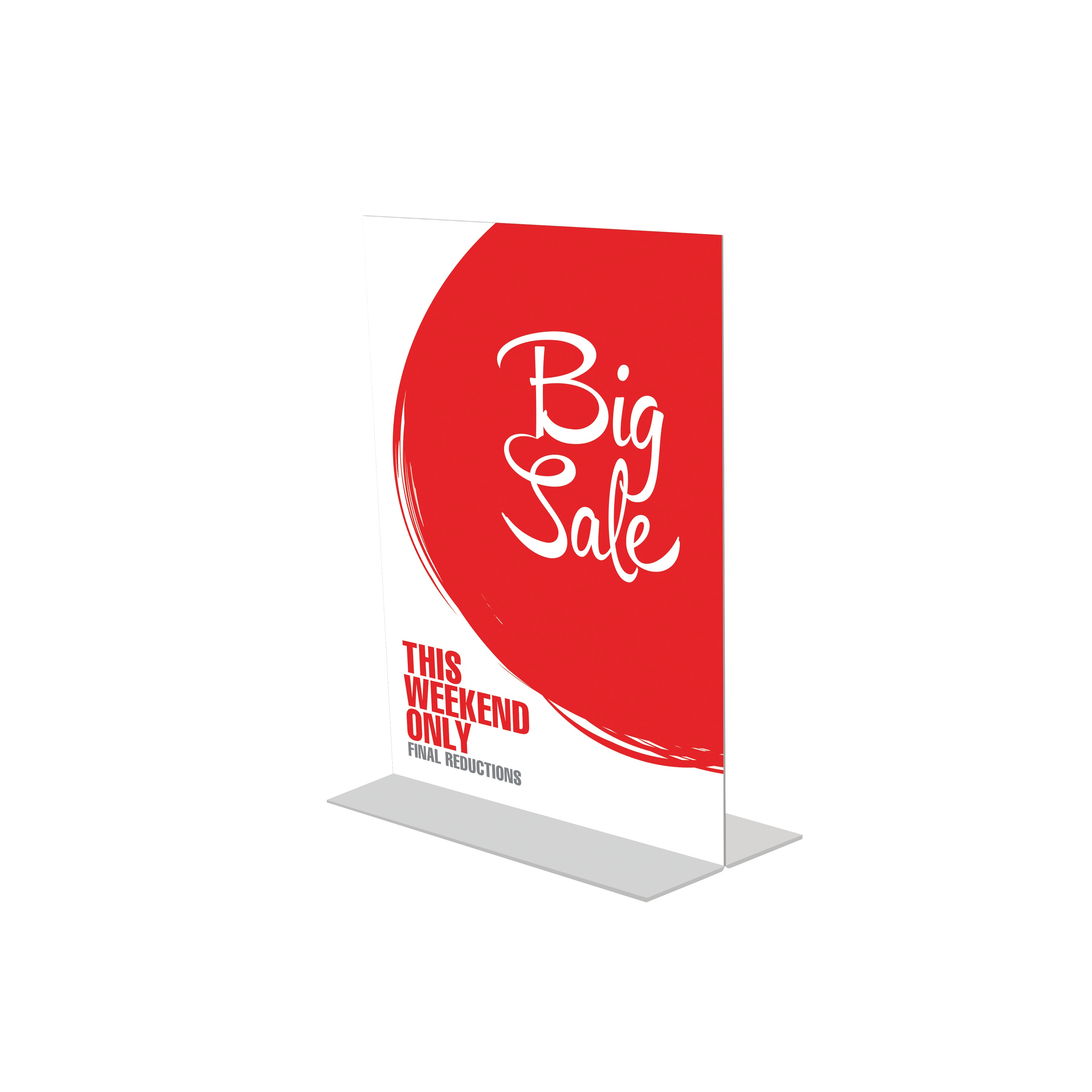 Double-sided Announce stand-up sign holder (DF47801) for A4 portrait documents.
