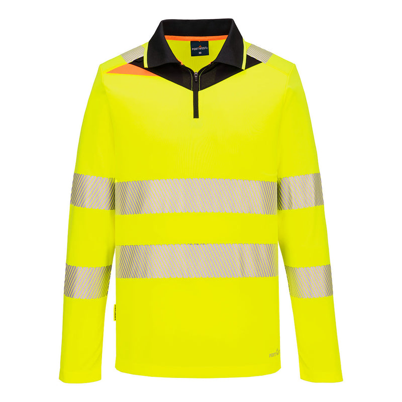 Portwest DX4 Hi-Vis Zip Polo Shirt L/S - DX419