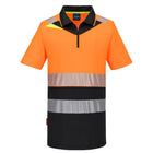 Portwest DX4 Hi-Vis Zip Class 1 Polo Shirt S/S - DX435