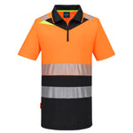 Portwest DX4 Hi-Vis Zip Class 1 Polo Shirt S/S - DX435 - thumbnail 1