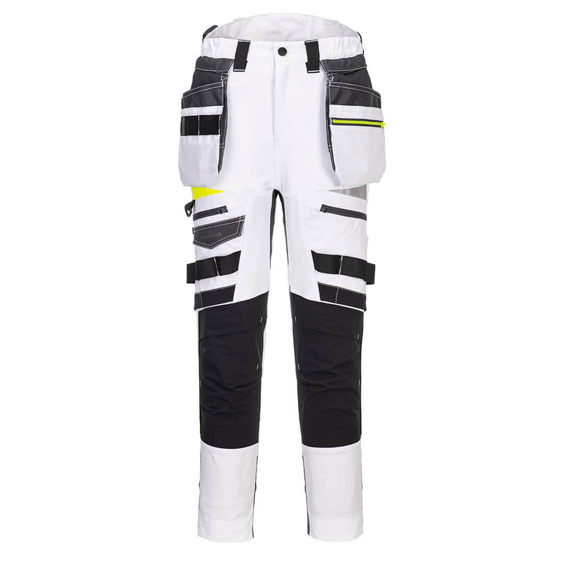 Portwest DX4 Women's Detachable Holster Trousers in white.