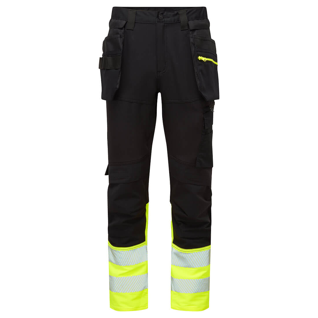Portwest DX4 Hi-Vis Class Craft Trousers in yellow/black.