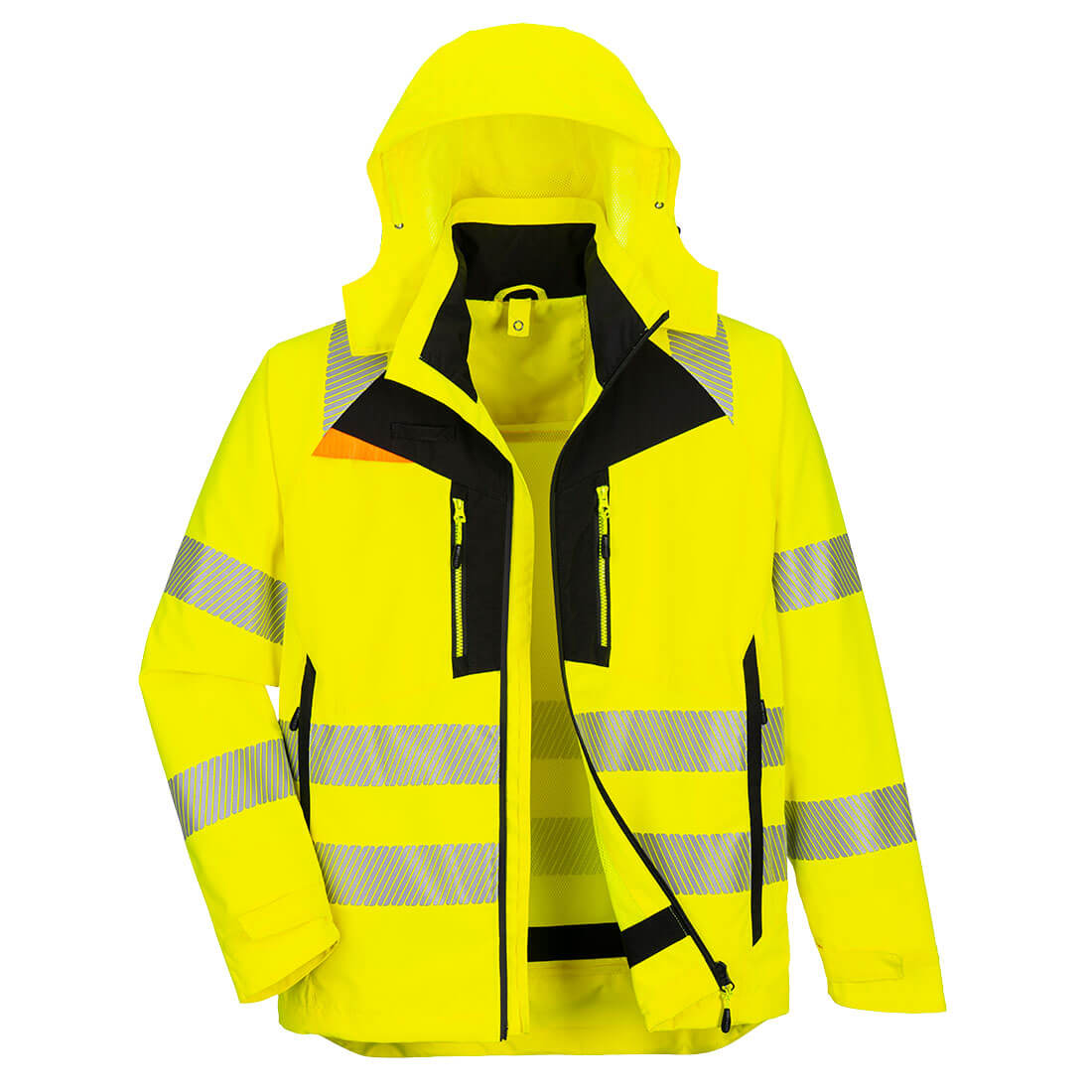 Portwest Hi-Vis-in Jacket in yellow and black.