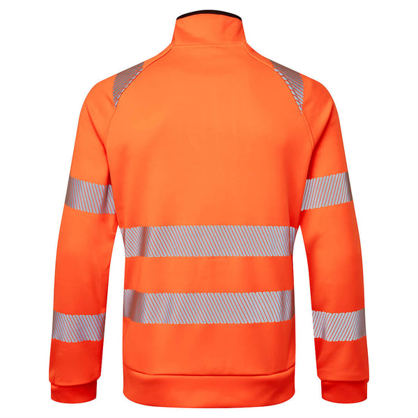 Portwest DX477 - DX4 Hi-Vis Funnel Neck Zipped Sweatshirt