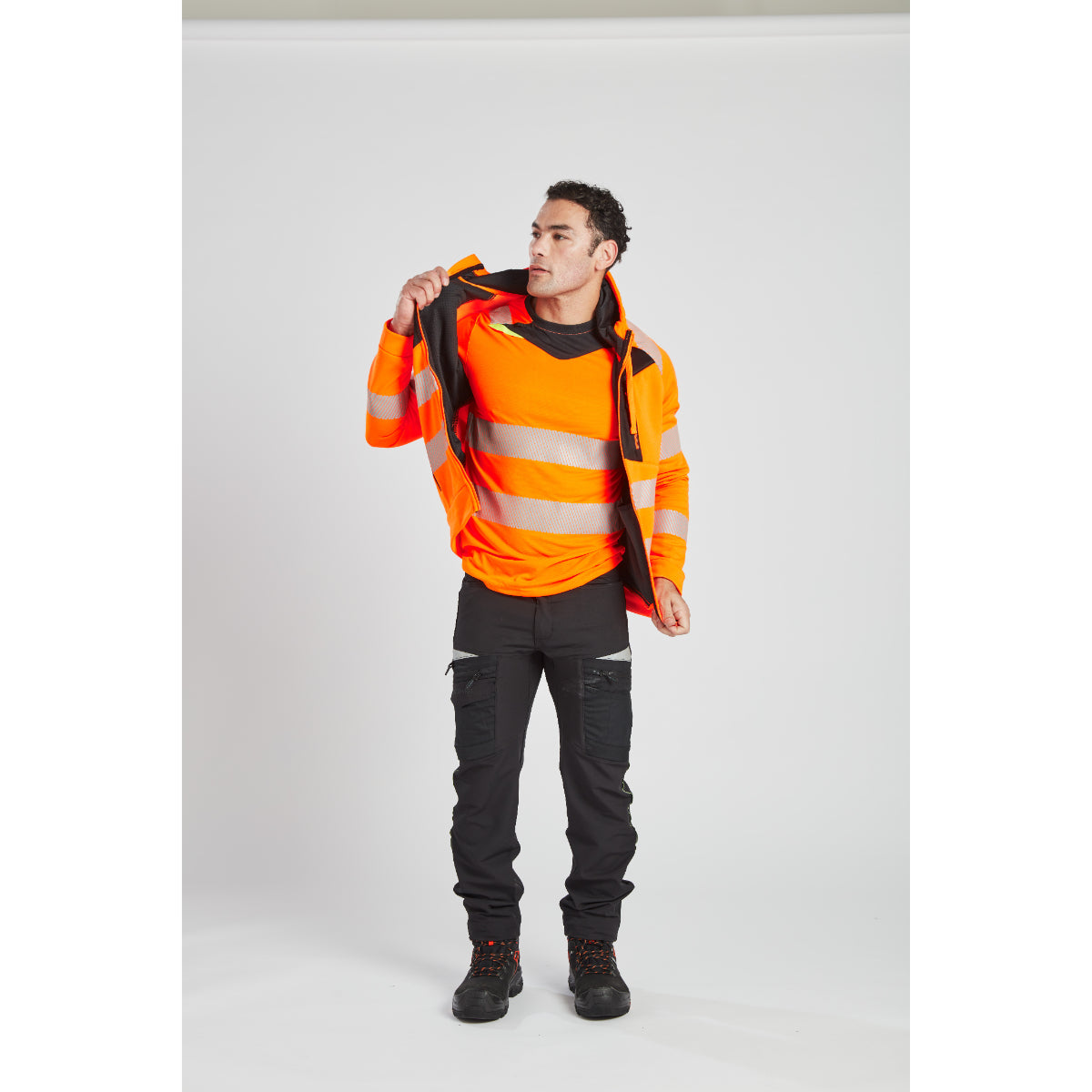 Portwest DX477 - DX4 Hi-Vis Funnel Neck Zipped Sweatshirt
