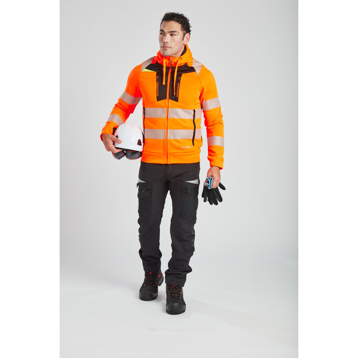 Portwest DX477 - DX4 Hi-Vis Funnel Neck Zipped Sweatshirt