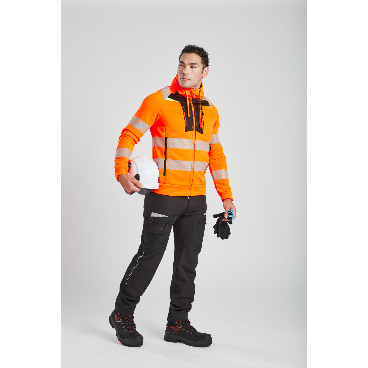 Portwest DX477 - DX4 Hi-Vis Funnel Neck Zipped Sweatshirt