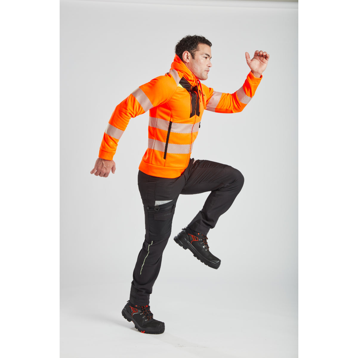 Portwest DX477 - DX4 Hi-Vis Funnel Neck Zipped Sweatshirt