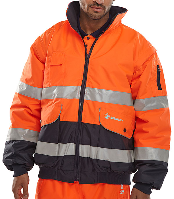 B-Seen Two-tone Hi-vis Europa Bomber Jacket