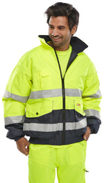 B-Seen Two-tone Hi-vis Europa Bomber Jacket
