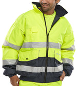 B-Seen Two-tone Hi-vis Europa Bomber Jacket