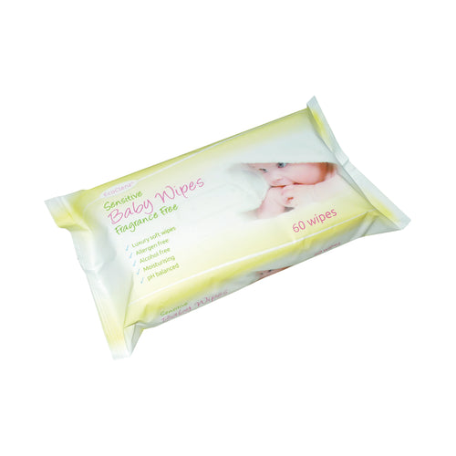 EcoTech Baby Wipes Fragrance Free 60 Sheets (Pack of 12) FPBW60FF