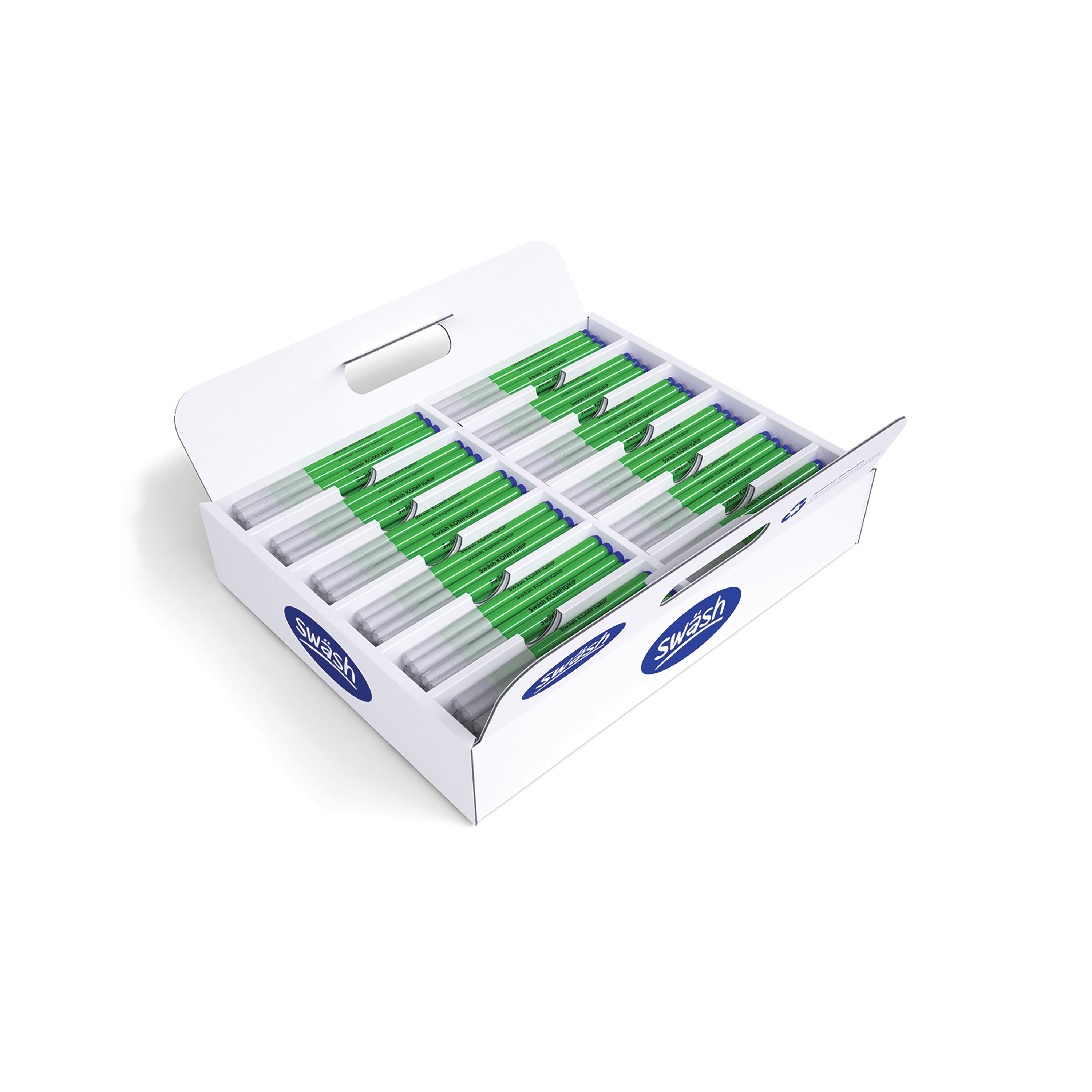 Swash Komfigrip Handwriting Pen Blue  (Pack of 300)